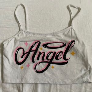 Angel crop tank